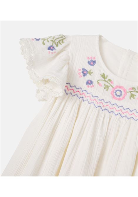 Abito con ricamo LOUISE MISHA KIDS | S0209OFF WHITE